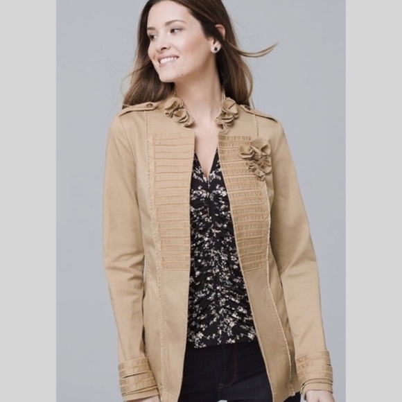 White House Balck Market Womens Military Style Jacket - Picture 1 of 3